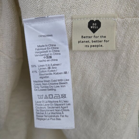 Madewell Palmdale Linen Blend Colorblocked Slouchy Pullover Sweater NWT Size XXS - Picture 5 of 7